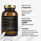 Hondroitīna sulfāts 600 mg skrimšļiem un locītavu kustīgumam no Fuel Up (120 kapsulas)