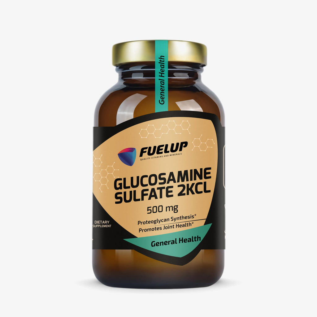 Glikozamīna sulfāts 500 mg (2KCl) skrimšļa struktūrvielu papildināšanai no Fuel Up (120 kapsulas)