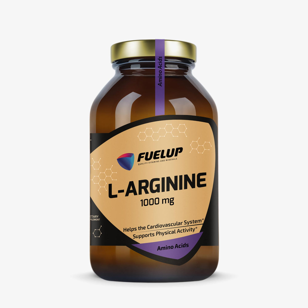 L-arginīns 1000 mg asinsritei un fiziskajai veiktspējai no Fuel Up (120 kapsulas)